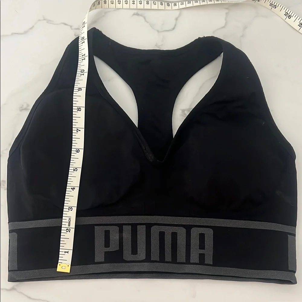 PUMA Black and Gray Sports Bra